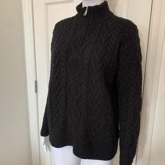 Lauren Ralph Lauren Cable Knit Quarter Zip Sweater - Picture 5 of 8